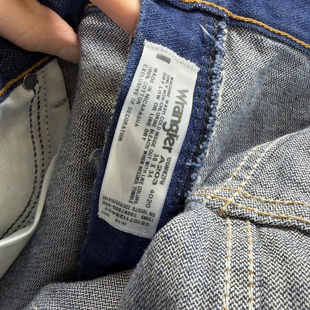Wrangler Cowboy Cut 13MWZ Jeans Mens 38x34 Blue Regular Bootcut Western Denim - Picture 7 of 7